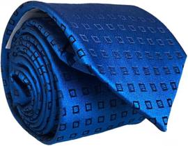 Gravata Azul Royal Masculina Fatto A Mano Luxo Quadrados
