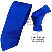 Gravata Azul Royal Trabalhada Slim E Semi Slim Para Padrinhos E Eventos - hero men