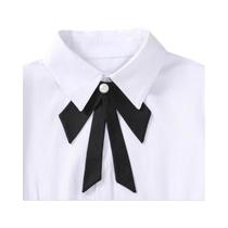 Gravata Borboleta Grande Personalizável Destacável Com Miçangas, Colarinho Falso Versátil E