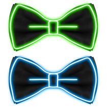 Gravata borboleta LED de néon Hercicy Light up para homens, mulheres e crianças, festas