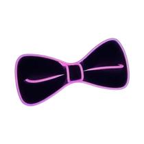 Gravata Borboleta LED Masculina Luminosa Neon Com Fio EL Para Festas, Halloween, Natal, Decoração De