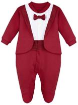Gravata borboleta vermelha Baby Boy Tuxedo Footie Lilax 9M