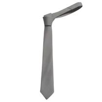 Gravata Clássica Fosca Semi Slim Cinza Clara 10 Unidades