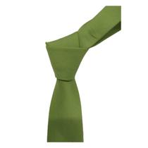 Gravata Clássica Semi Slim Verde Oliva 16 Unidades