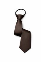 Gravata Com Zíper Nó Pronto Regulável Infantil Risco fino Cor:Marrom