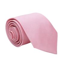 Gravata de Cetim Semi Slim Rosa Bebê