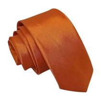 Gravata de Cetim Semi Slim Terracota