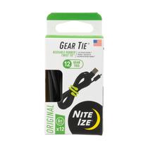 Gravata de equipamento original Twist Tie Nite Ize, pacote de 6 polegadas com 12 polegadas - preta