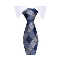 Gravata De Seda Masculina 8cm Listrada Céu Azul Design Clássico Acessórios De Camisa De Escritório