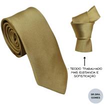 Gravata dourada trabalhada para padrinhos e eventos fosca alta qualidade