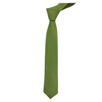 Gravata Fosca Semi Slim Verde Oliva