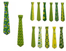 Gravata Kit 12 Unid Copa Do Mundo Carnaval Festa Brasil Jogo (2014-F)