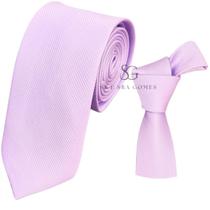 Gravata lavanda suave tecido trabalhado para padrinhos e eventos