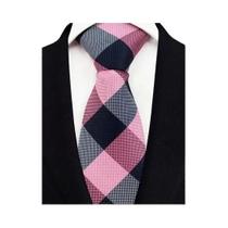 Gravata Masculina Clássica De Tecido Jacquard Xadrez De 8 Cm Para Festa De Casamento De Negócios