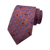 Gravata Masculina Jacquard Tecida Com Poás, Flores E Listras De 8CM Para Negócios, Casamentos E