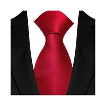 Gravata Masculina Luxuosa Em Jacquard Com Listras Sólidas Vermelhas E Estampa Paisley 8CM Para