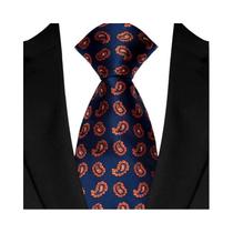 Gravata Masculina Marrom Paisley - Jacquard 8cm - Luxo para Negócios e Festas
