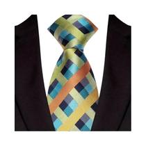 Gravata Masculina Marrom Paisley - Jacquard 8cm - Luxo para Negócios e Festas