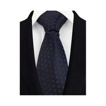 Gravata Masculina Preta 8cm Listras De Bolinhas Tecido Jacquard Sólido Para Festa De Casamento De