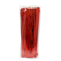 Gravata Metalizada Vermelho 4mmx110mm 100un