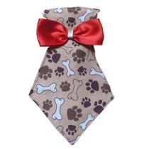 Gravata Pet em Tecido com Elástico Regulável