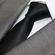 Gravata Preta Slim Ref GR329
