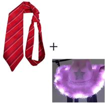 Gravata RBD + Chapéu com Brilho Led RBD Gravata Rebelde Gravata Mia Lupita Roberta Anahi Gravata Rebeldes