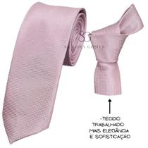 Gravata Rose para Padrinhos e Eventos Tecido Trabalhado Quadradinho