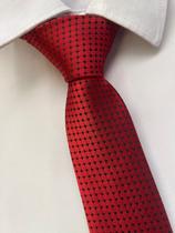 Gravata Semi Slim Vermelha - 2400 Fios