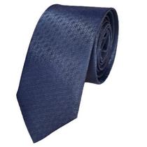 Gravata slim azul marinho estampado