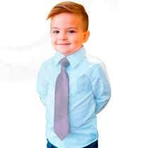 Gravata Slim Infantil Nó Pronto Casamento Aniversário Lilás -