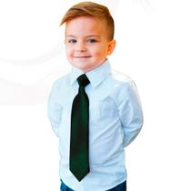 Gravata Slim Infantil Nó Pronto Casamento Aniversário Verde -