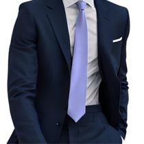 Gravata Slim Masculina Tradicional Social Com Nó Pronto E Zíper