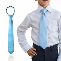 Gravata Slim Social Com Nó Pronto E zíper Juvenil 6 a 16 Anos