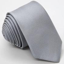 Gravata Slim Social OEM para Casamento Noivo Listrada 100% Poliéster 1 e 40cm Cinza Prateado Gravata Slim Social OEM para Casamento Noivo Listrada 100% Poliéster 1 e 40cm Cinza Prateado