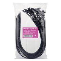 Gravatas com zíper Dtlpty Heavy Duty Nylon PA66 pretas 66 cm, pacote com 60 Gravatas com zíper Dtlpty Heavy Duty Nylon PA66 pretas 66 cm, pacote com 60
