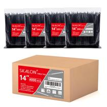 Gravatas com zíper SKALON de 14 polegadas (pacote de 4000), 22,68 kg, resistentes a UV