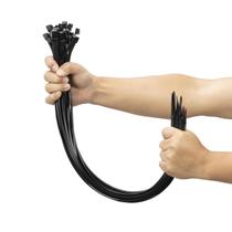 Gravatas com zíper XINGO de 24 polegadas pretas pesadas 100 unidades 90,7 kg