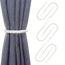 Gravatas de cortina HIASTRA 6 peças decorativas feitas à mão em branco marfim