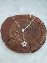 Gravatinha Prata925 Ponto de Luz e Estrela Cravejada Gravatinha Prata925 Ponto de Luz e Estrela Cravejada