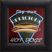 Gravura Coleção Retro Hot Dogs 35,5 x 28 cm