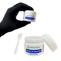 Graxa Branca de Silicone Lubrificante Dielétrica Pote 50g Implastec IGS 200 Graxa Branca de Silicone Lubrificante Dielétrica Pote 50g Implastec IGS 200