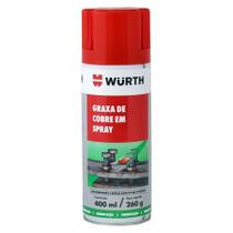 Graxa de Cobre em Spray 400ml 260g Wurth 0893800120 Unitário Graxa de Cobre em Spray 400ml 260g Wurth 0893800120 Unitário