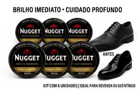 Graxa Nuguet kit com 6 unidades lata com 36gr preto