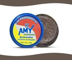 graxa para sapato marrom restaurador profissional amy 140g