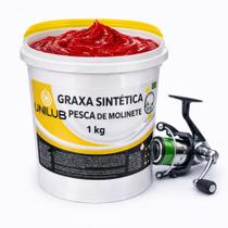 Graxa PTFE para pesca de molinete 1kg Vermelha