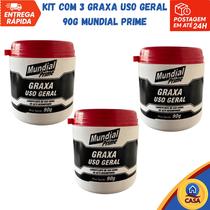 Graxa Uso Geral 90G Mundial Prime - Kit com 3 unidades Graxa Uso Geral 90G Mundial Prime - Kit com 3 unidades