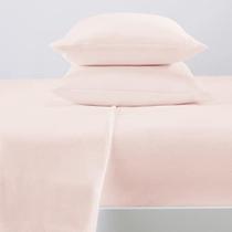 Great Bay Home 100% Algodão Turco King Flannel Sheets Set Bolso Profundo, Folhas Macias Lençóis Escovados Duplos Quentes Lençóis de flanela pré-encolhidos e antipílula (King, Blush Pink)