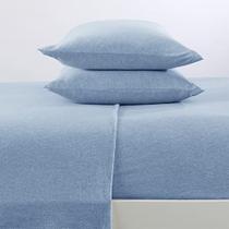 Great Bay Home Extra Soft Jersey Malha T-Shirt King Cotton Sheet Set Respirável, confortável e aconchegante 4 Pc Sky Blue Sheets Set Lençóis de malha de camisa para todas as estações