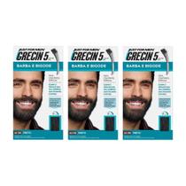 Grecin 5 Barba E Bigode 28G M-110 Preto - Kit Com 3Un